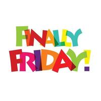 Finally Friday typography vector