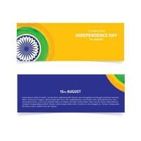 India independence day card with creative design and typography vector