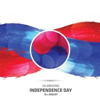 vector de diseño del día de la independencia de corea del sur