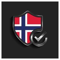 Norway flag design vector