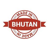Bhutan stamp design vector