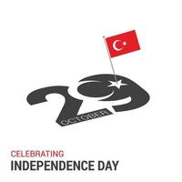 vector de tarjeta de diseño del día de la independencia de turquía