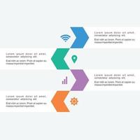 Steps infographics design with typography vector