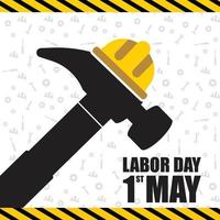 Labour day design card vector