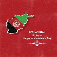 vector de tarjeta de diseño del día de la independencia de afganistán