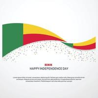Benin Happy independence day Background vector