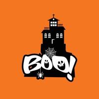 Boo typography design vector