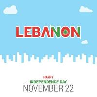 Lebanon Independence day design vector