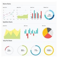 Progress design sets vector