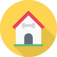 ilustración de vector de casa de perro en un fondo. símbolos de calidad premium. iconos vectoriales para concepto y diseño gráfico.