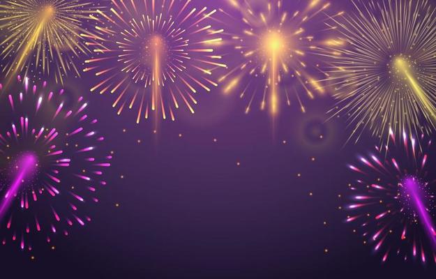 Firework and Light Glow Background
