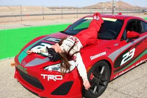 los angeles, 23 de marzo - kate del castillo con el scion fr-s en la 37a carrera anual toyota pro celebrity entrenando en el circuito internacional de willow springs el 23 de marzo de 2013 en rosamond, ca foto exclusiva