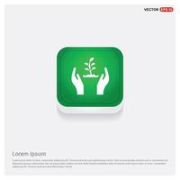 icono de planta en mano vector