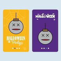 Happy Halloween invitation design with ball vector