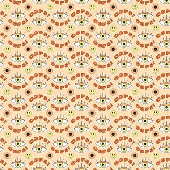 seamless pattern in retro style vector