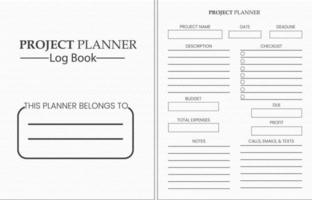 Undated  Project planner vector