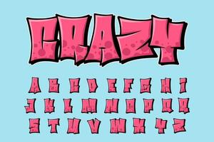 Square Alphabet Graffiti text vector Letters