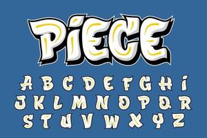 Shrewd Alphabet Graffiti text vector Letters