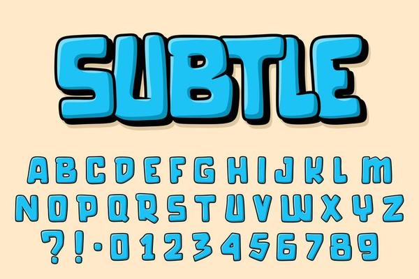 Cute Alphabet Graffiti text vector Letters