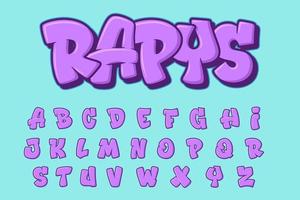 pop alfabeto graffiti texto vector letras