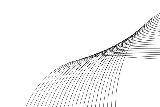 Abstract line wave element white background. Wave line element vector