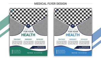 Medical healthcare flyer design template vector