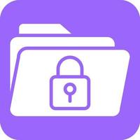 Folder Locked Icon Style vector