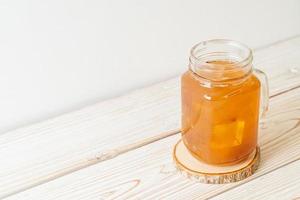 Delicious sweet drink tamarind juice and ice cube photo
