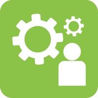 User Settings Glyph Round Background Icon vector