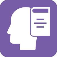 Learning Skills Glyph Round Background Icon vector