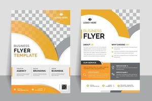 Creative corporate both page flyer template design vector