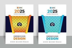 diseño de portada creativa, folleto y plantilla de volante con dos conjuntos de colores. vector