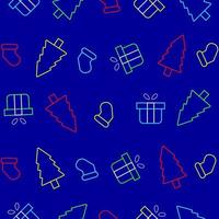 pattern with a christmas theme using a neon effect, good for mockup, print, design, wallpaper, sosial media vector