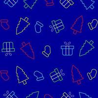 pattern with a christmas theme using a neon effect, good for mockup, print, design, wallpaper, sosial media vector