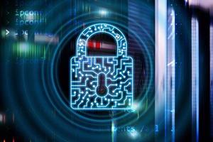 Cyber Security lock icon Information Privacy Data Protection internet and Technology concept. photo
