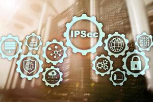 seguridad ip protocolos de protección de datos. ipsec. Internet y concepto de red de protección. foto