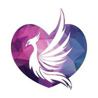 Phoenix Logo flying bird abstract design vector template.