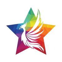 Phoenix Logo flying bird abstract design vector template.