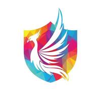 Phoenix Logo flying bird abstract design vector template.