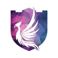 Phoenix Logo flying bird abstract design vector template.