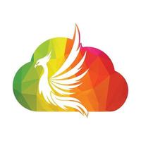 Phoenix Logo flying bird abstract design vector template.