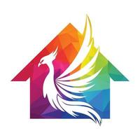 Phoenix Logo flying bird abstract design vector template.