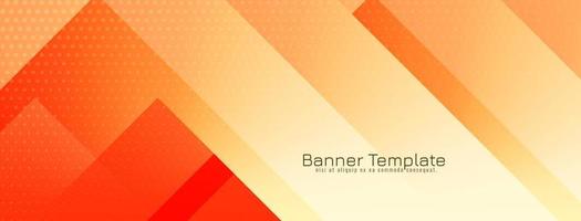 Abstract yellow and red decorative geometric corporate banner vector