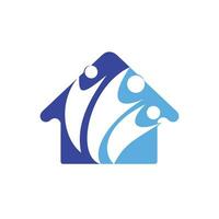 Community home logo. Adoption and community care center. vector