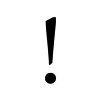 exclamation mark vector icon on white background