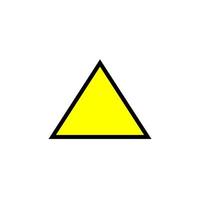 simple vector triangle with yellow color, traffic signs. Eps 10