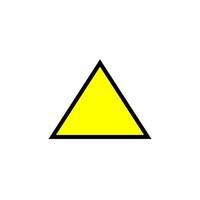 simple vector triangle with yellow color, traffic signs. Eps 10