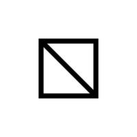 rectangular vector icon in simple style. Eps 10