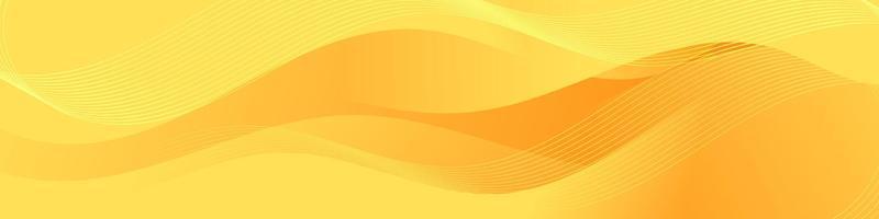 Abstract Yellow Fluid Wave Banner Template vector