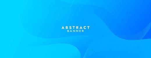 Abstract Blue Fluid Wave Banner Template vector